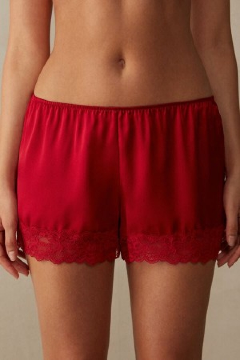 Intimissimi Silk Shorts Rood | BBESD47449